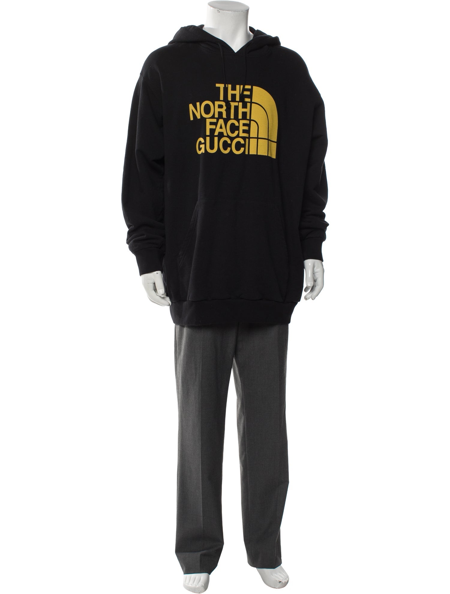 The North Face x Gucci Graphic Print V-Neck Hoodie