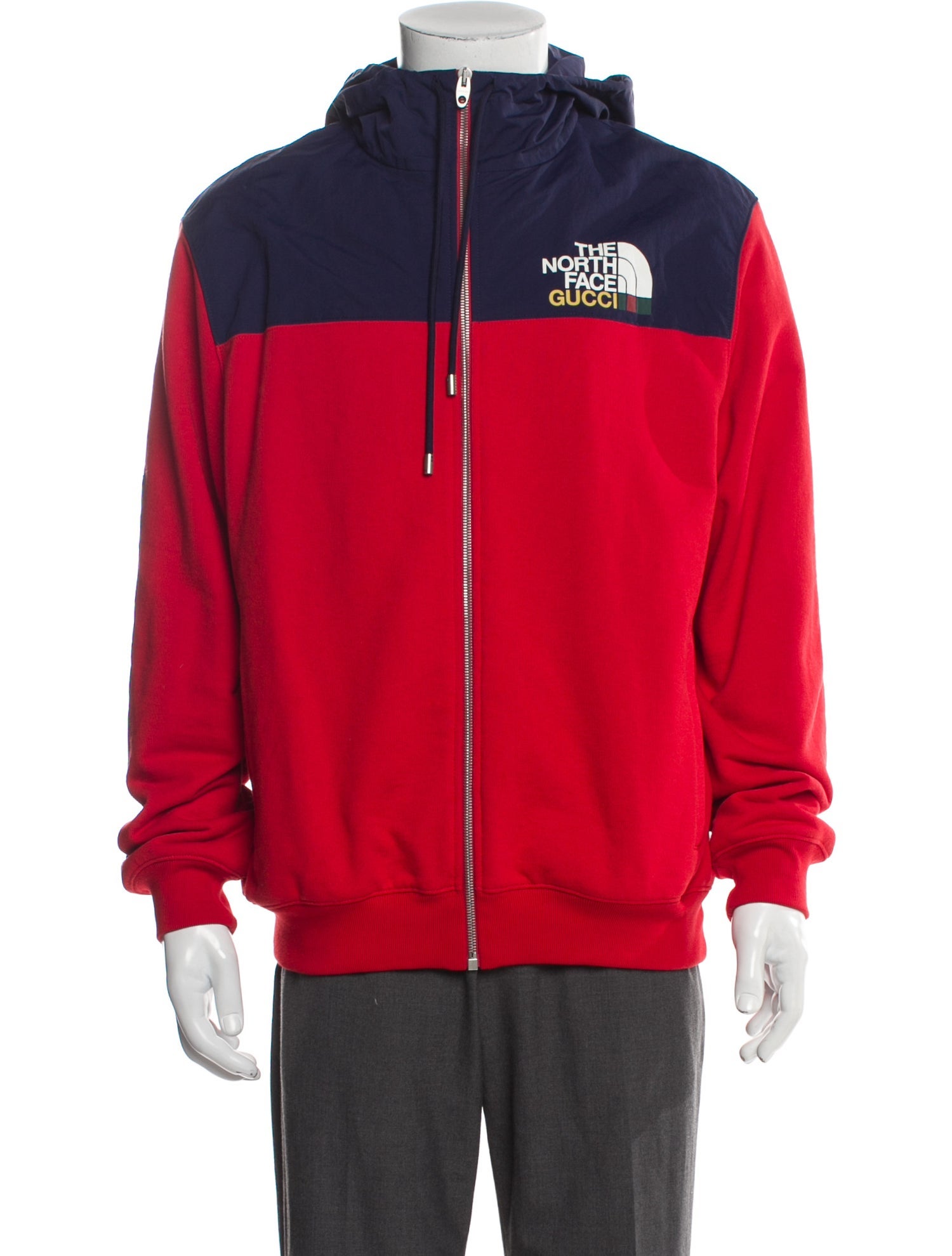 The North Face x Gucci Web Accent Colorblock Pattern Windbreaker