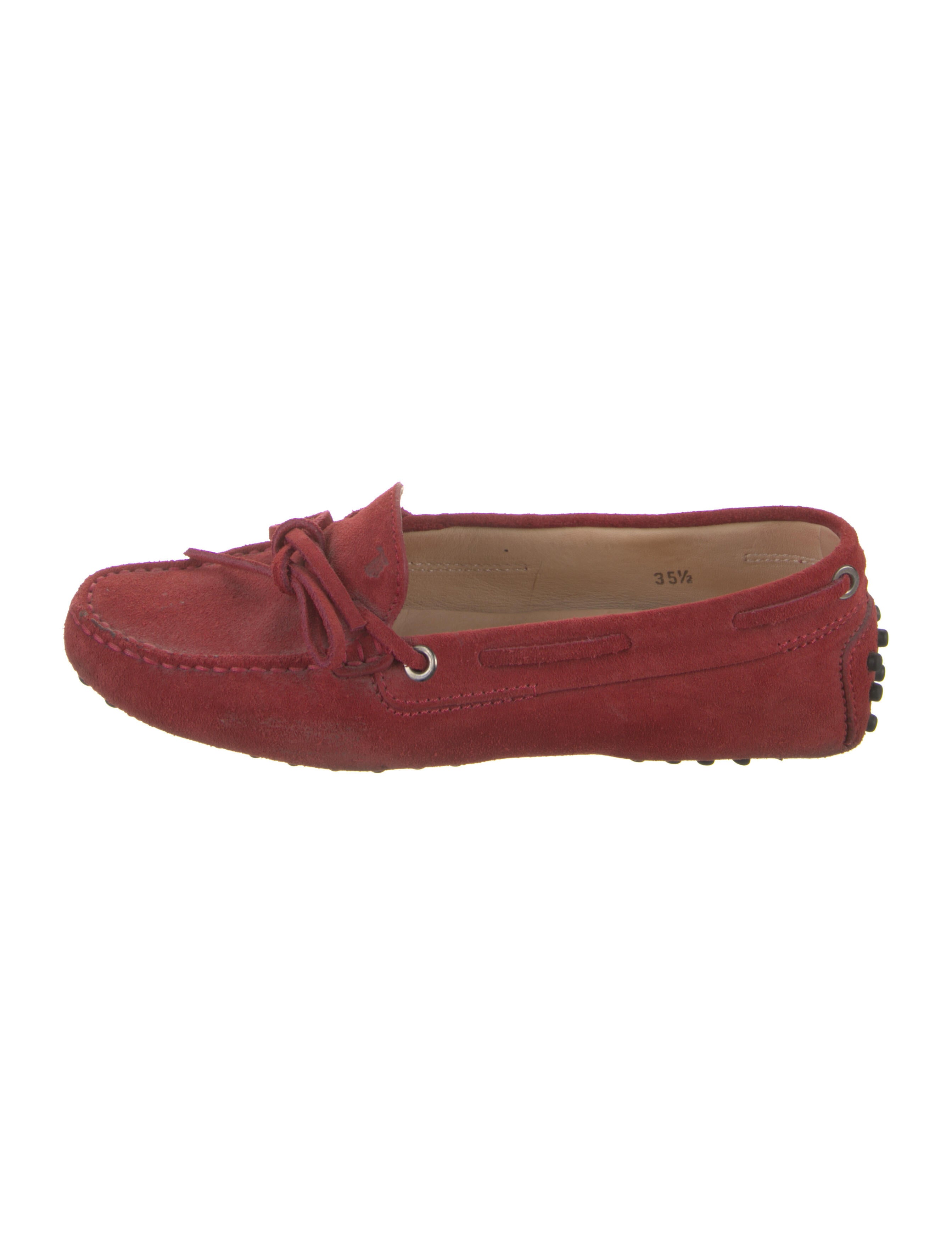 Tod's Suede Bow Accents Moccasins