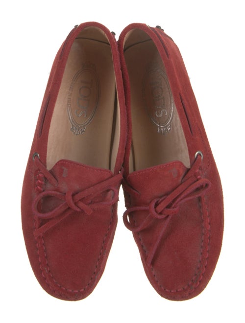 Tod's Suede Bow Accents Moccasins