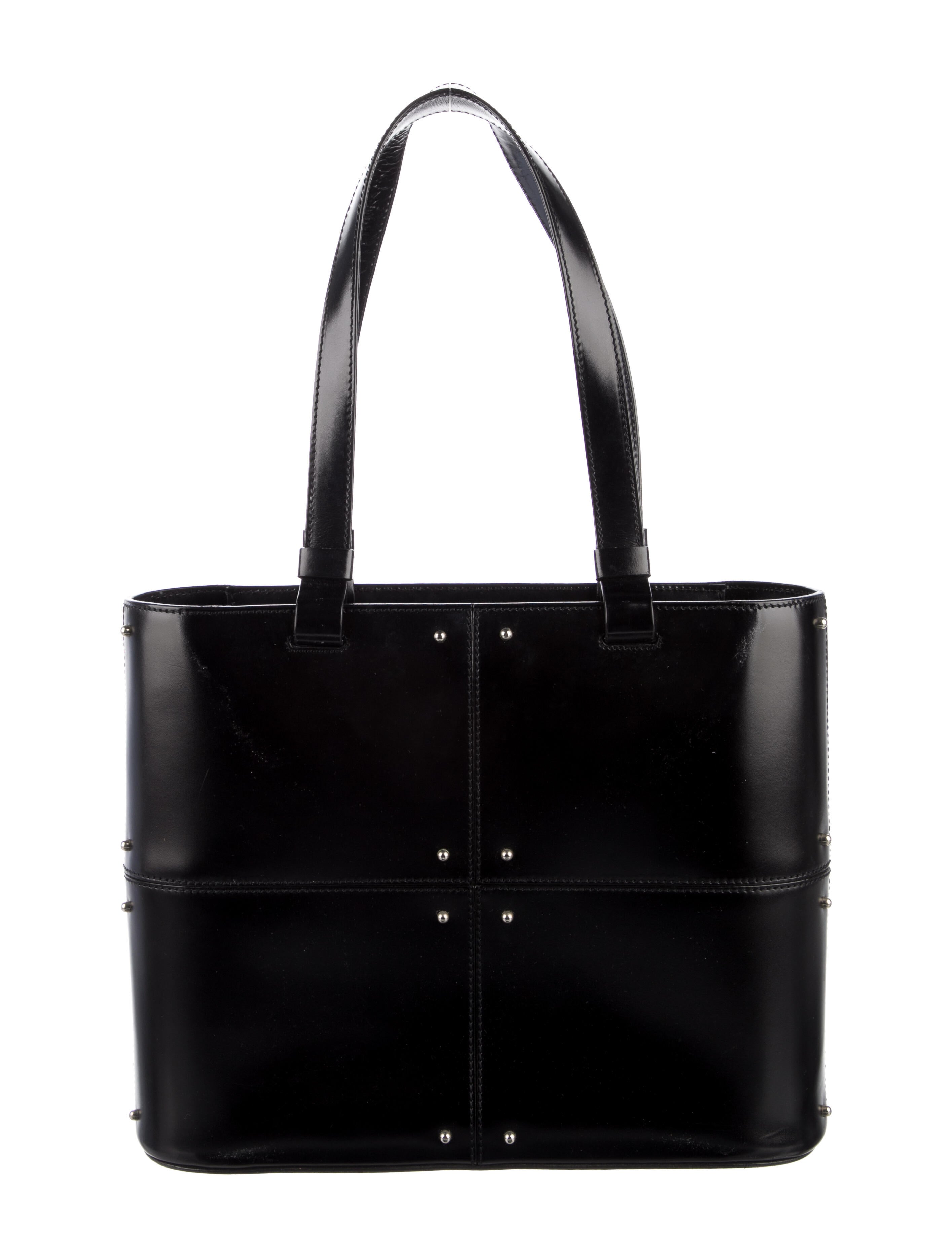 Tod's Leather Studded Tote Black Totes, Handbags TOD117046 The