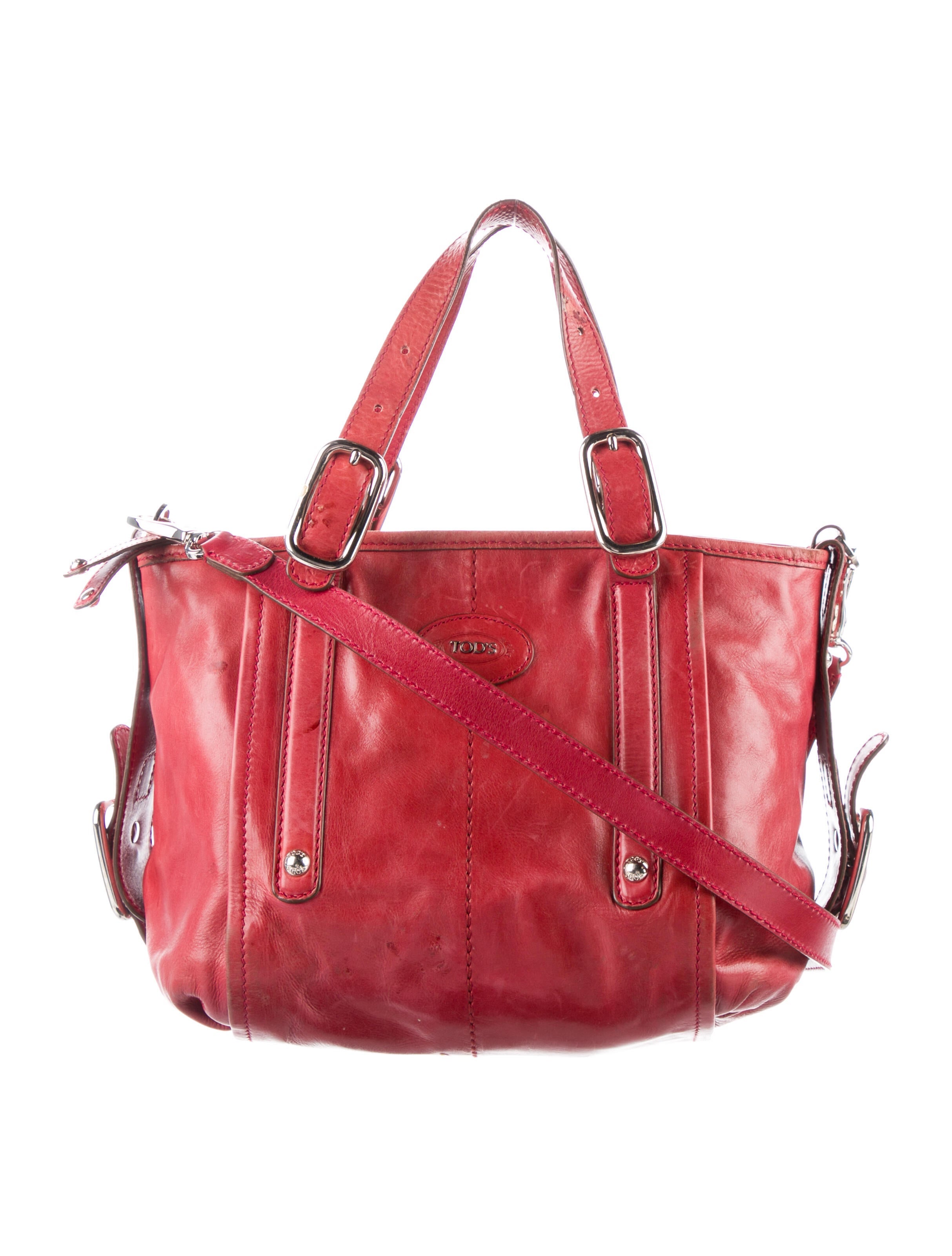 Michael Michael Kors Leather Satchel Crossbody Bag Red Satchels