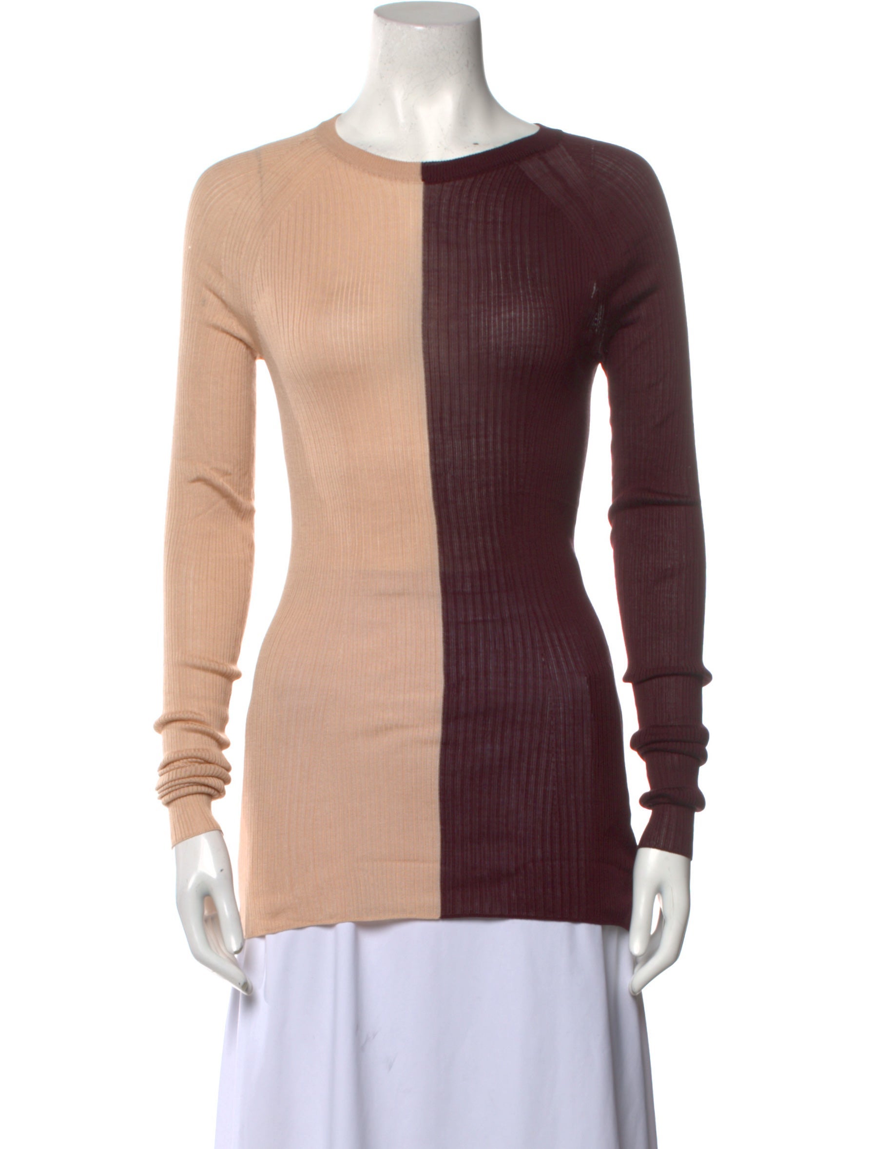 Tod's Silk Colorblock Pattern Sweater