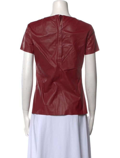 Tod's Leather Colorblock Pattern Blouse