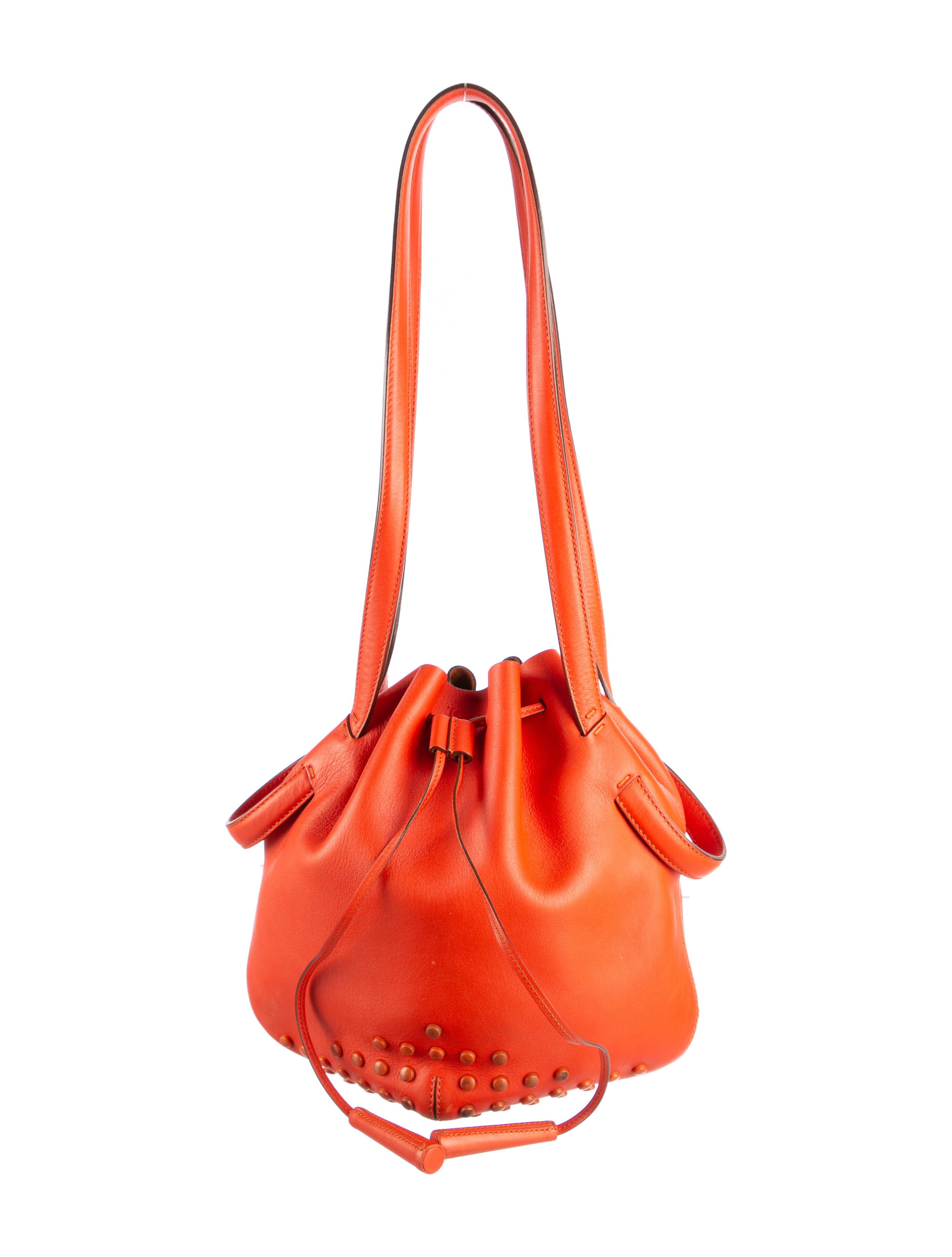 Tod's Leather Bucket Bag Red Bucket Bags, Handbags TOD131772 The