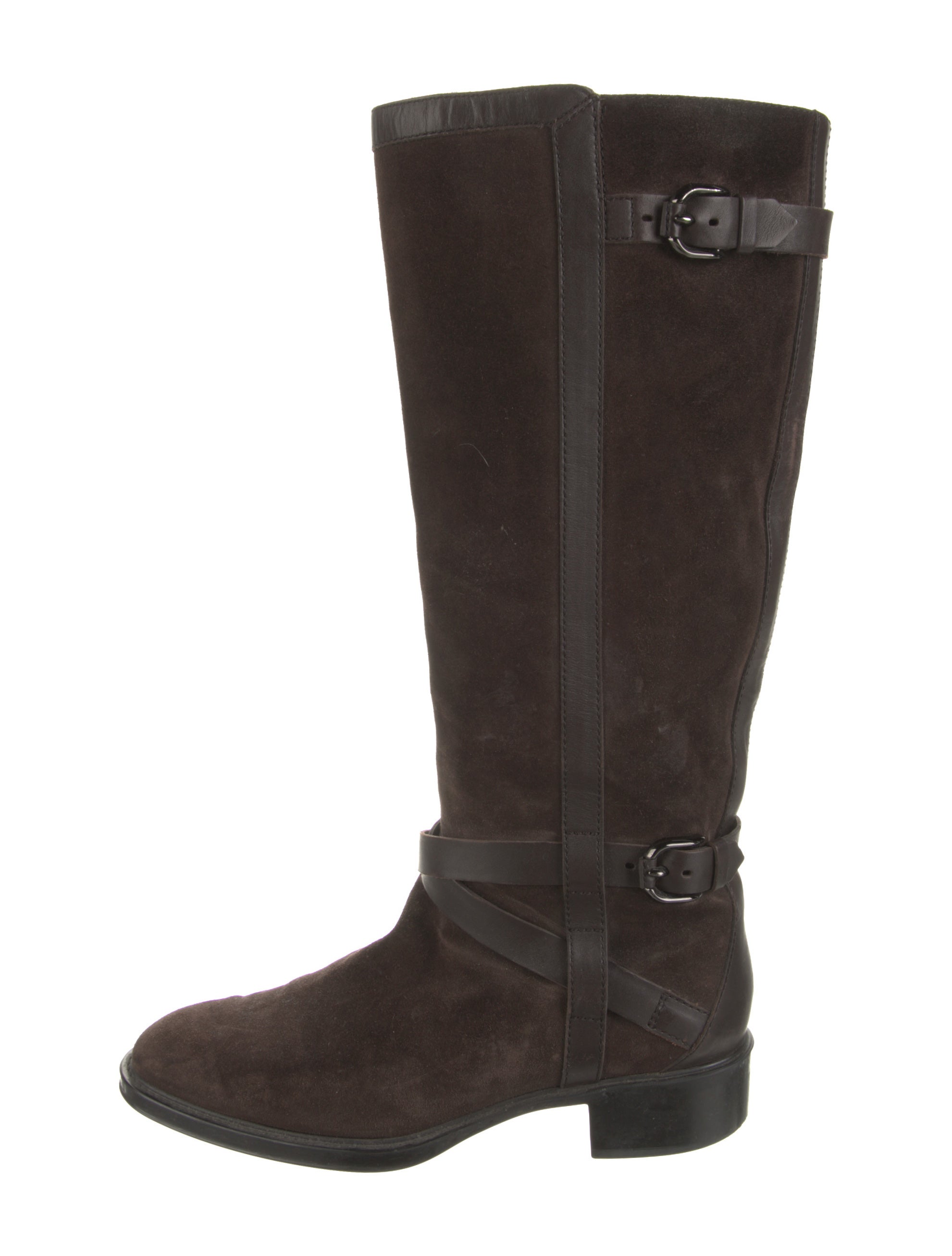 Tod's Suede Riding Boots Brown Boots, Shoes TOD132023 The RealReal