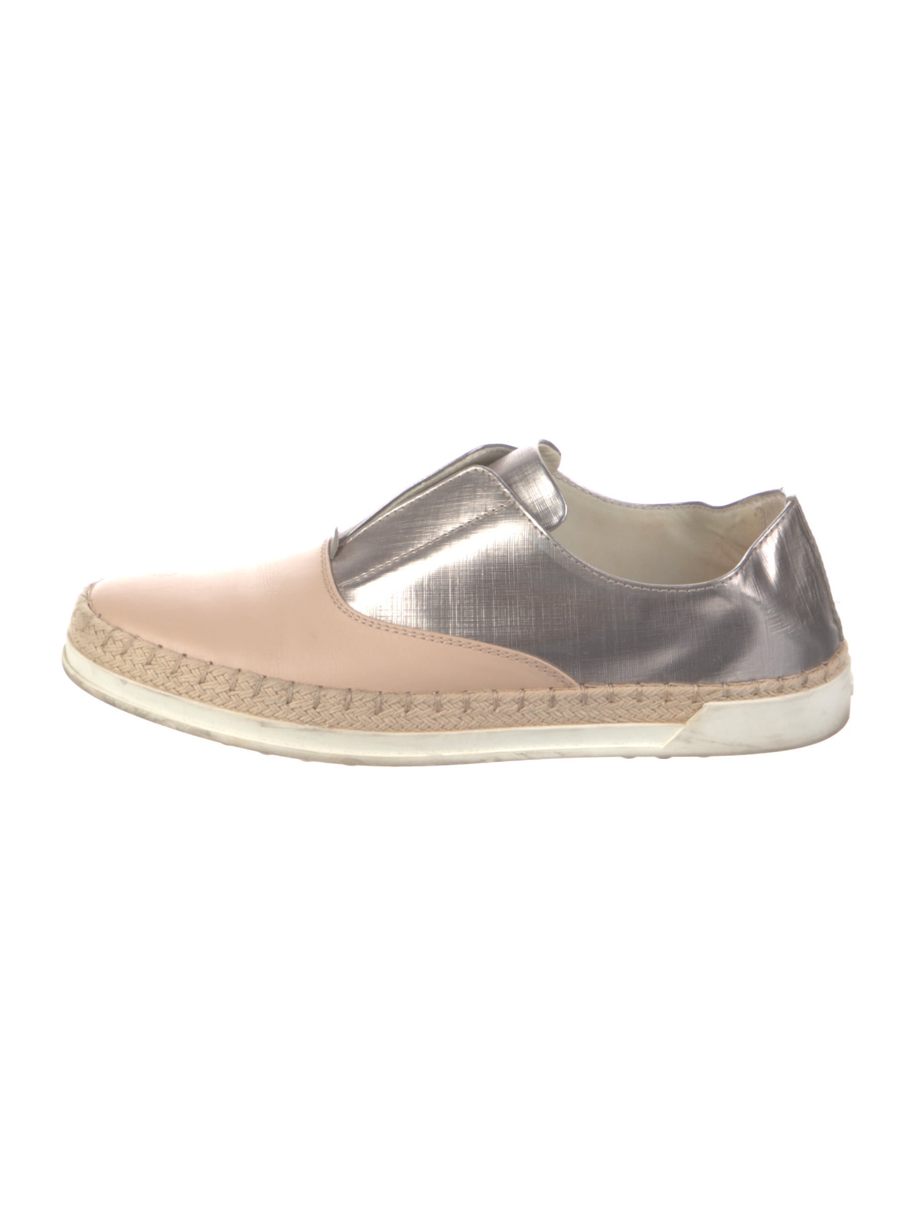 Tod's Leather Colorblock Pattern Espadrille Sneakers