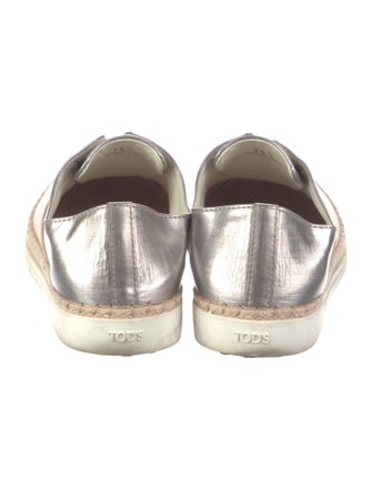 Tod's Leather Colorblock Pattern Espadrille Sneakers