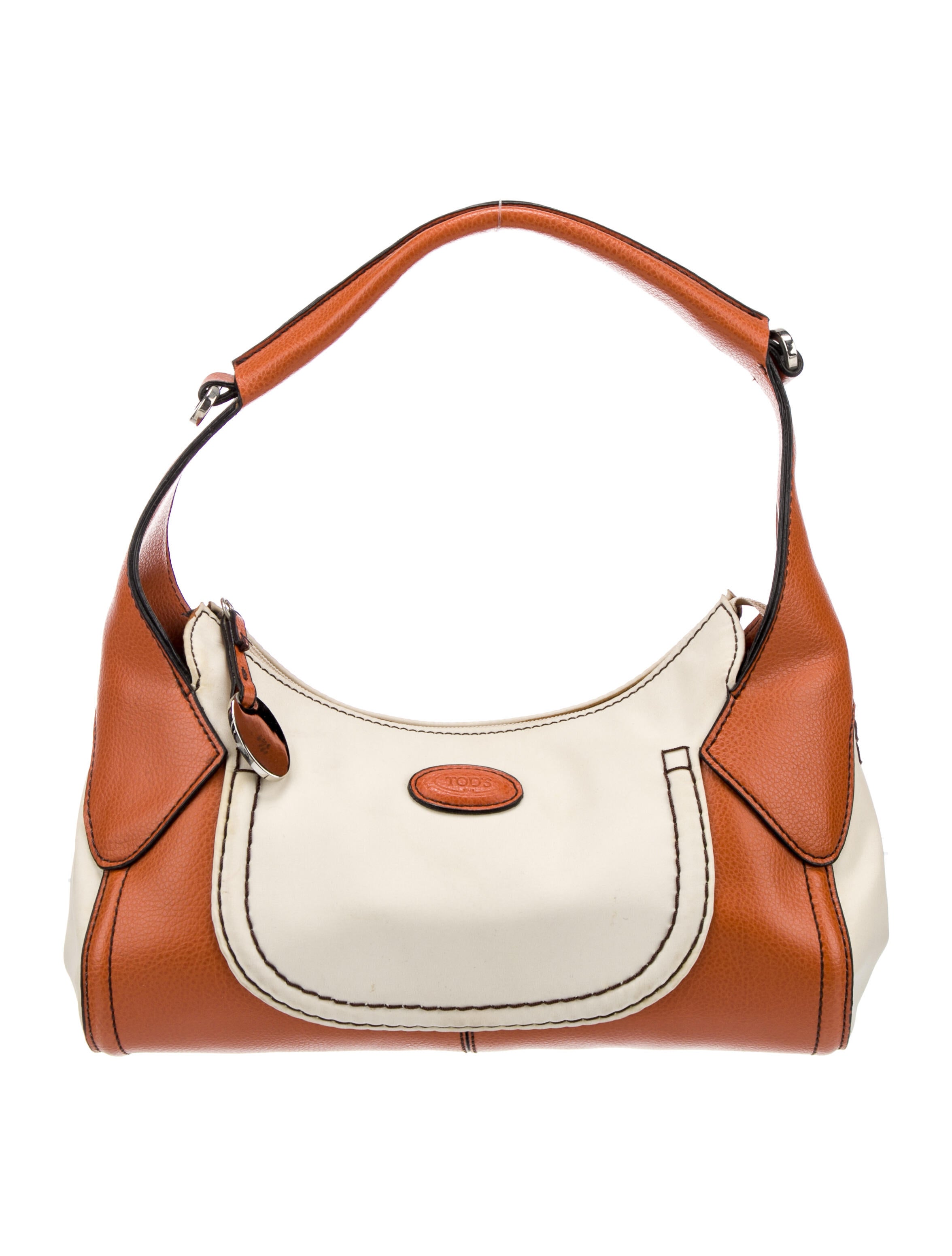 Tod's Leather Top Handle Bag Neutrals Handle Bags, Handbags TOD137974 The RealReal