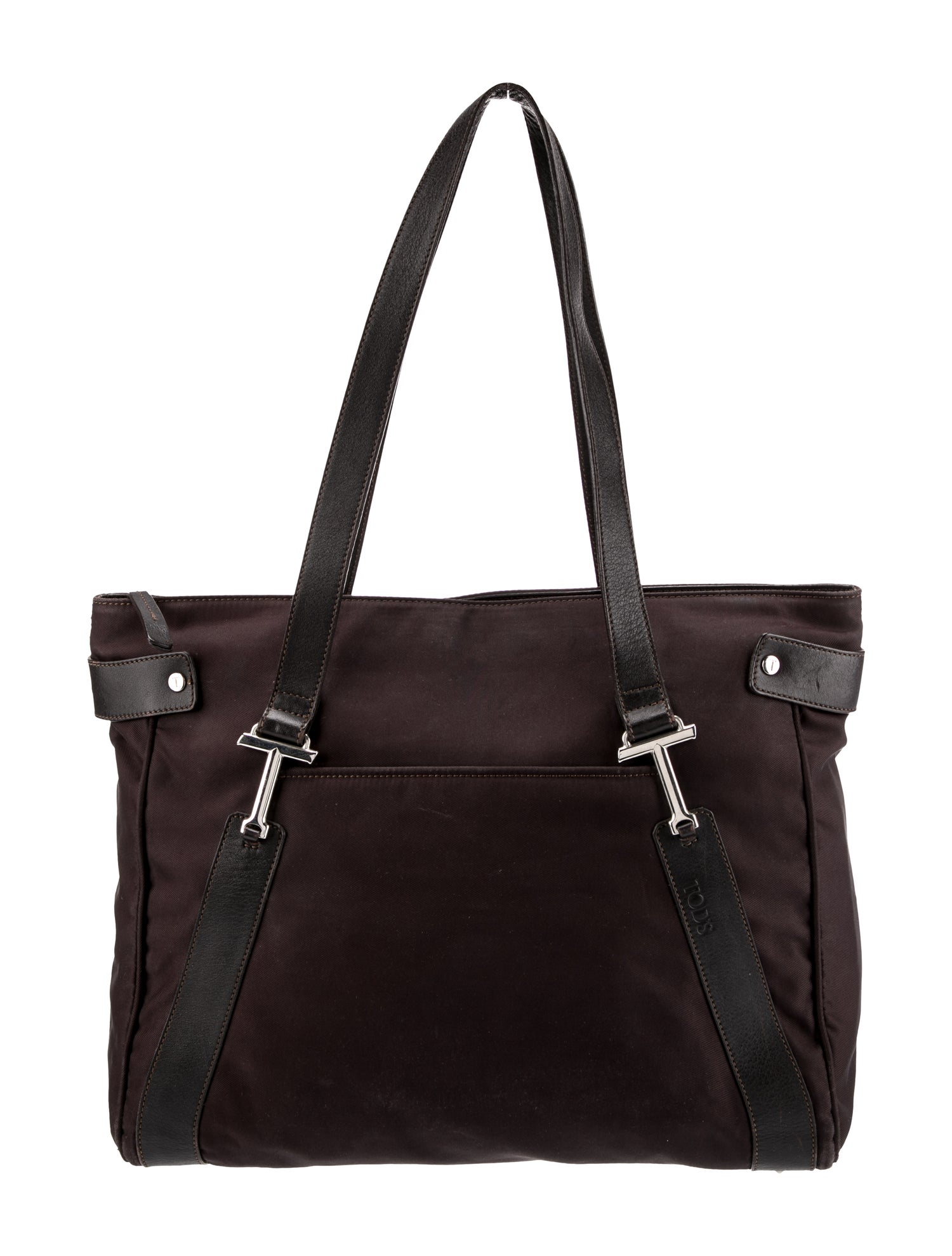 Tod's Nylon Tote Bag Brown Totes, Handbags TOD139569 The RealReal