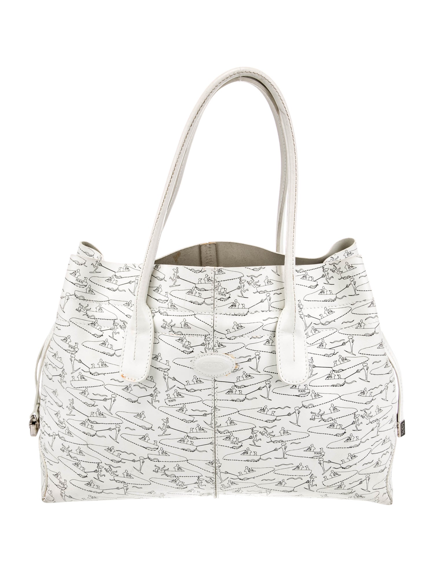 Tod's Leather Tote Bag White Totes, Handbags TOD139762 The RealReal