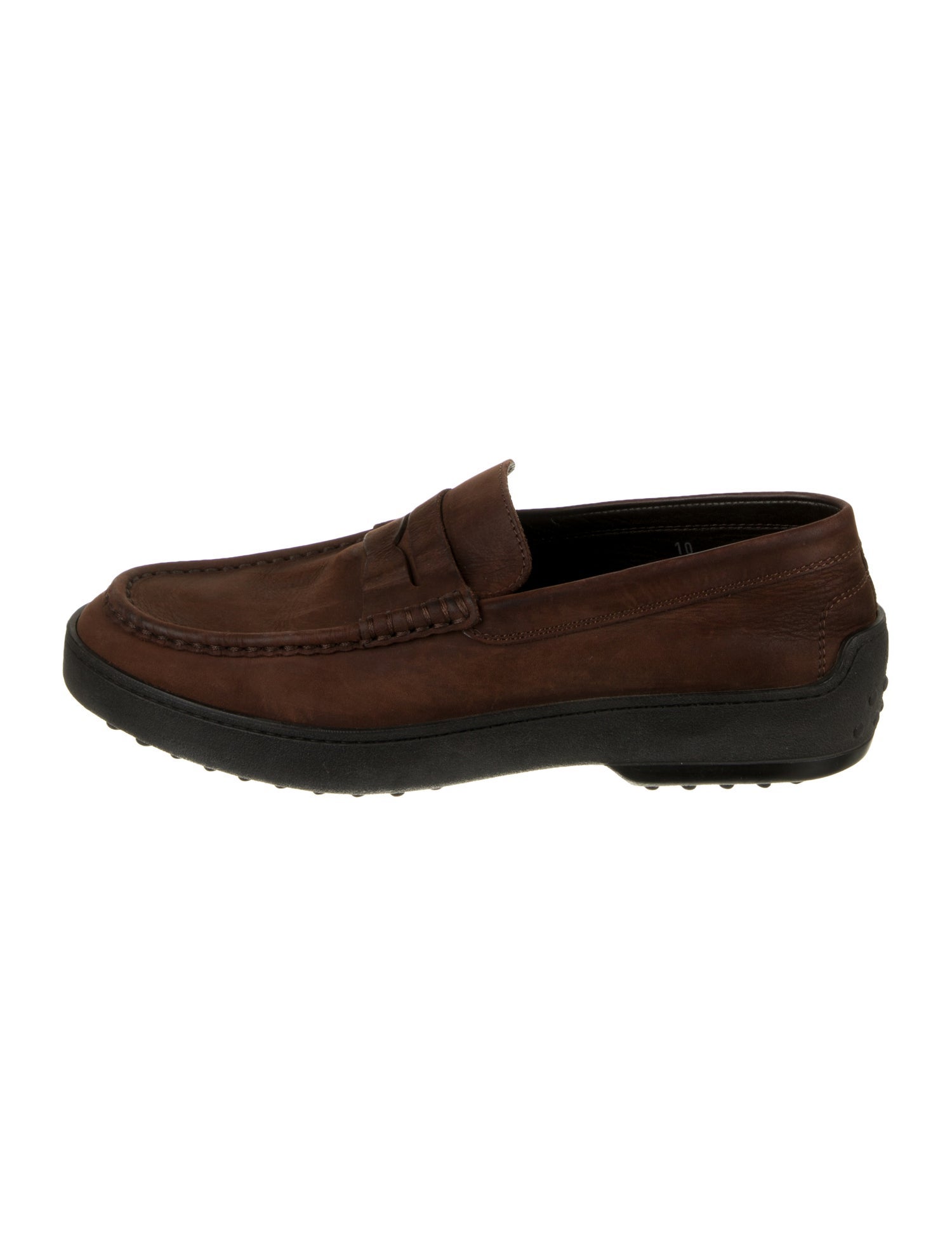 Tod's Leather Boat Shoes Brown Loafers, Shoes TOD142532 The RealReal
