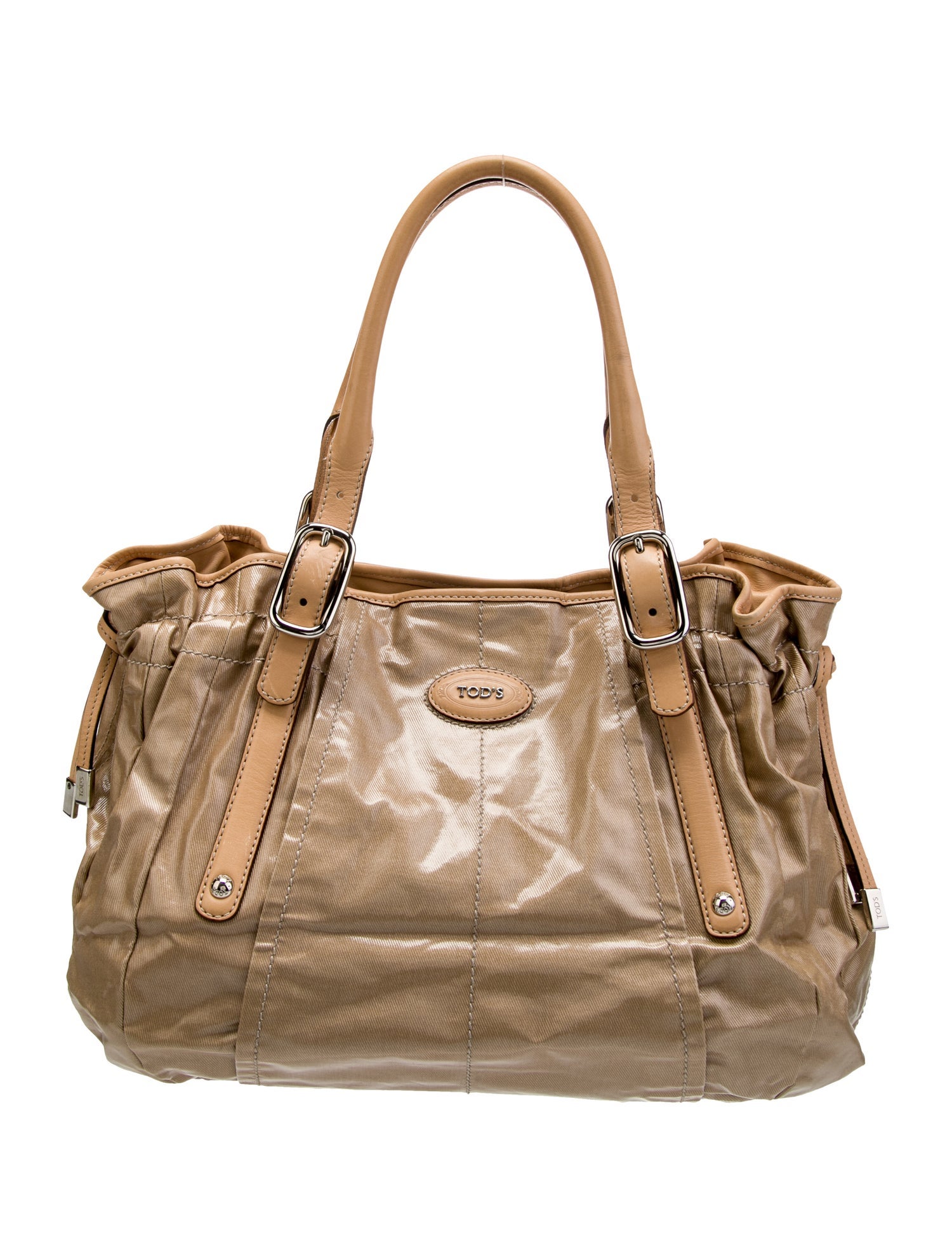 Tod's Nylon Tote Bag Neutrals Totes, Handbags TOD142705 The RealReal