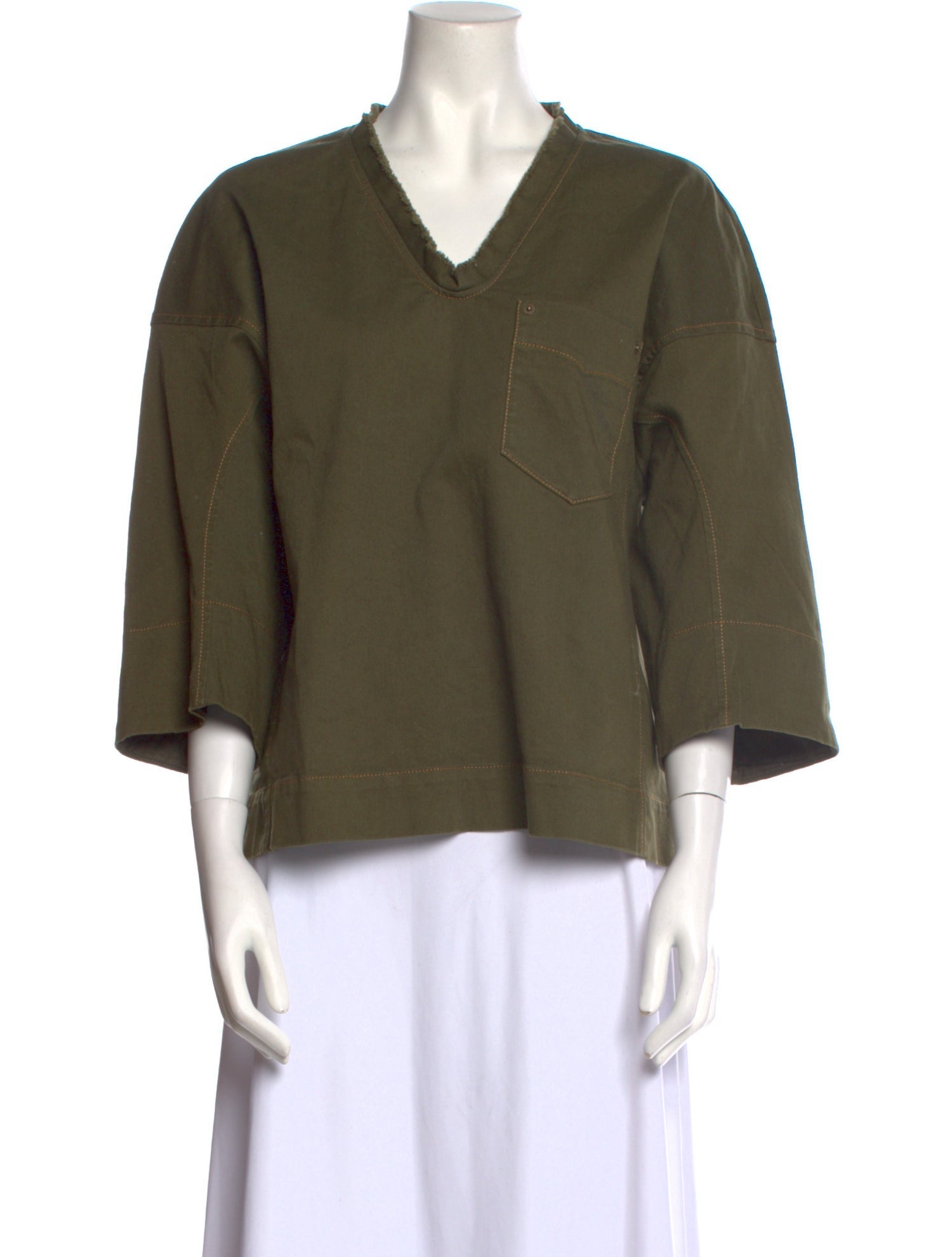 Tod's V-Neck Three-Quarter Sleeve Sweatshirt