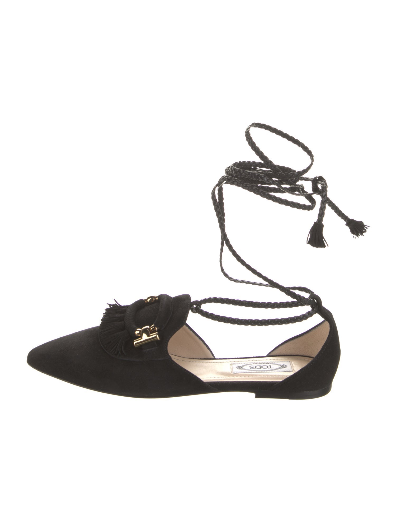 Tod's Suede Tassel Accents Flats w/ Tags