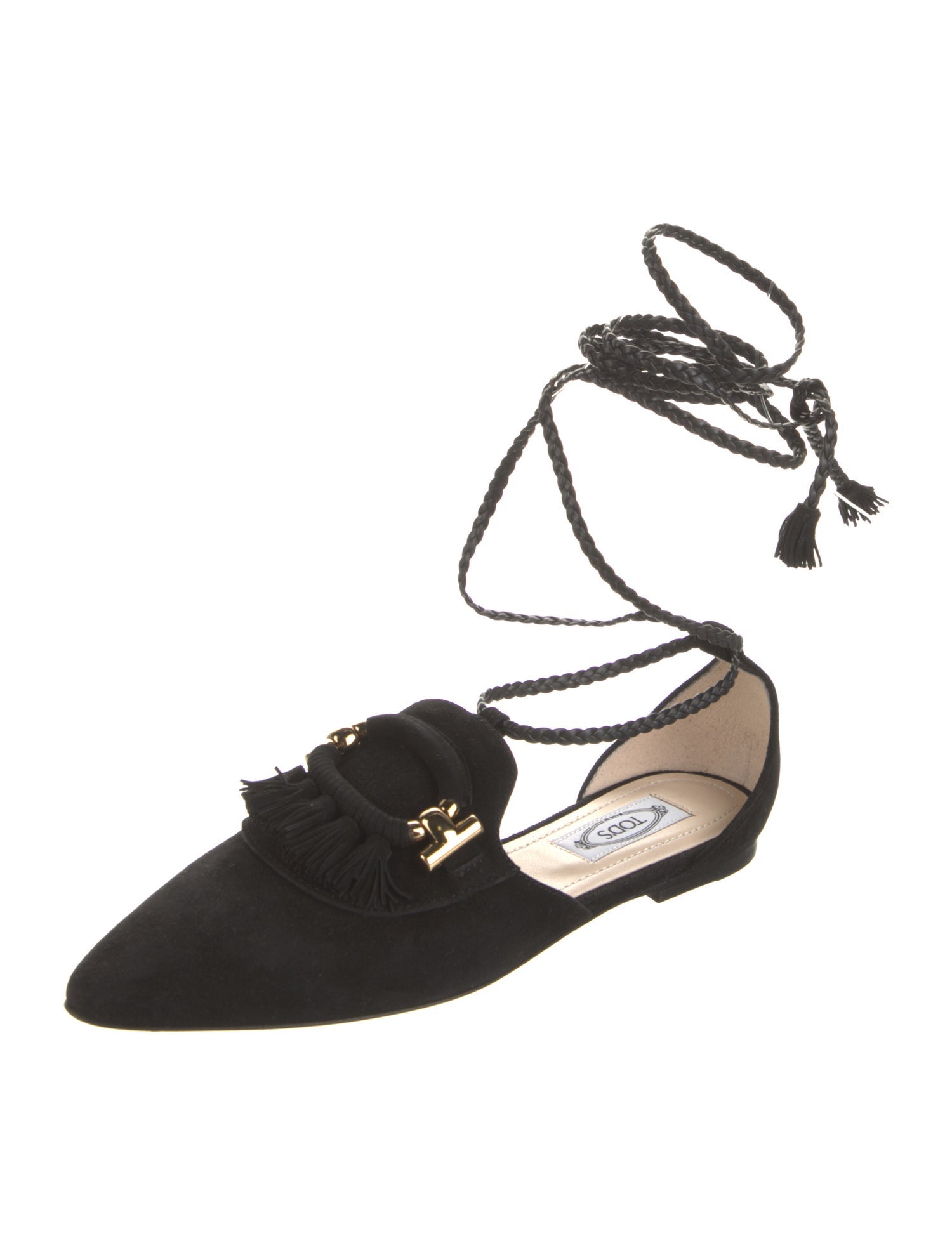 Tod's Suede Tassel Accents Flats w/ Tags