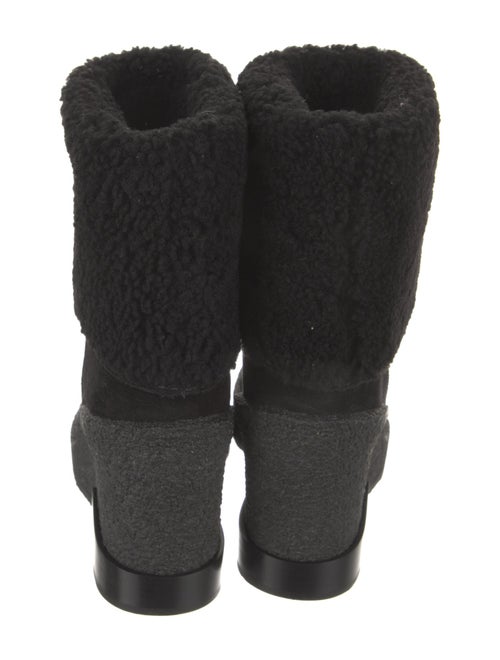 Tod's Suede Fur Trim Rain Boots