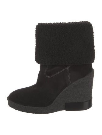 Tod's Suede Faux Fur Trim Boots