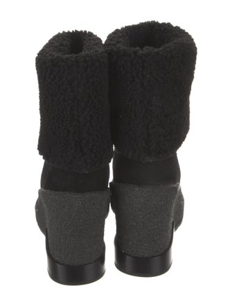 Tod's Suede Faux Fur Trim Boots