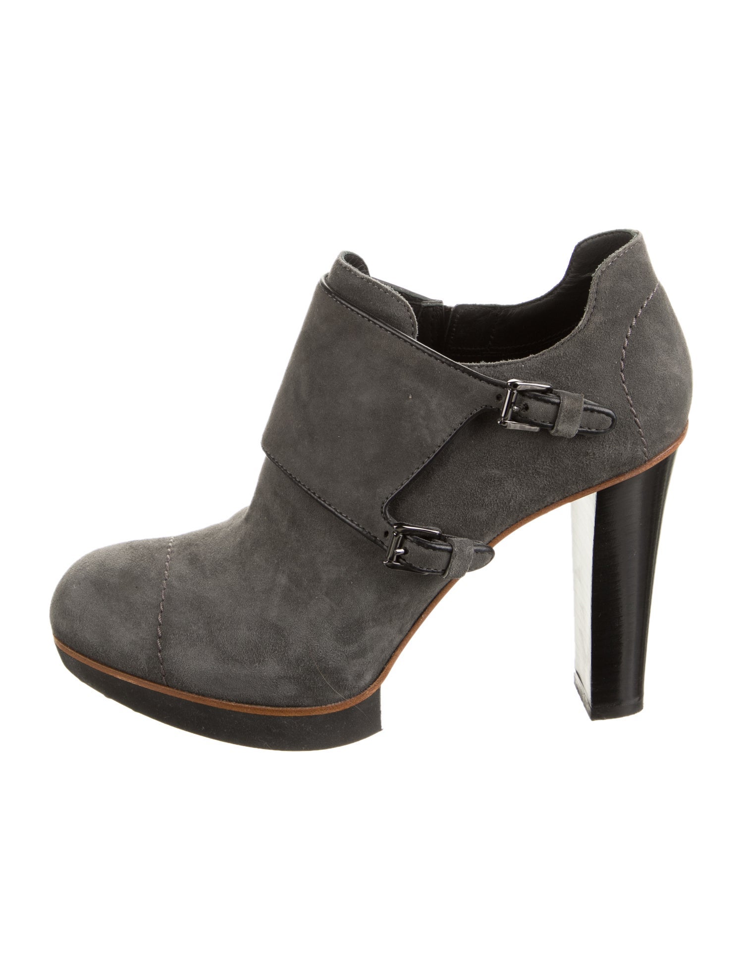 Tod's Suede Moto Boots Grey Boots, Shoes TOD156472 The RealReal