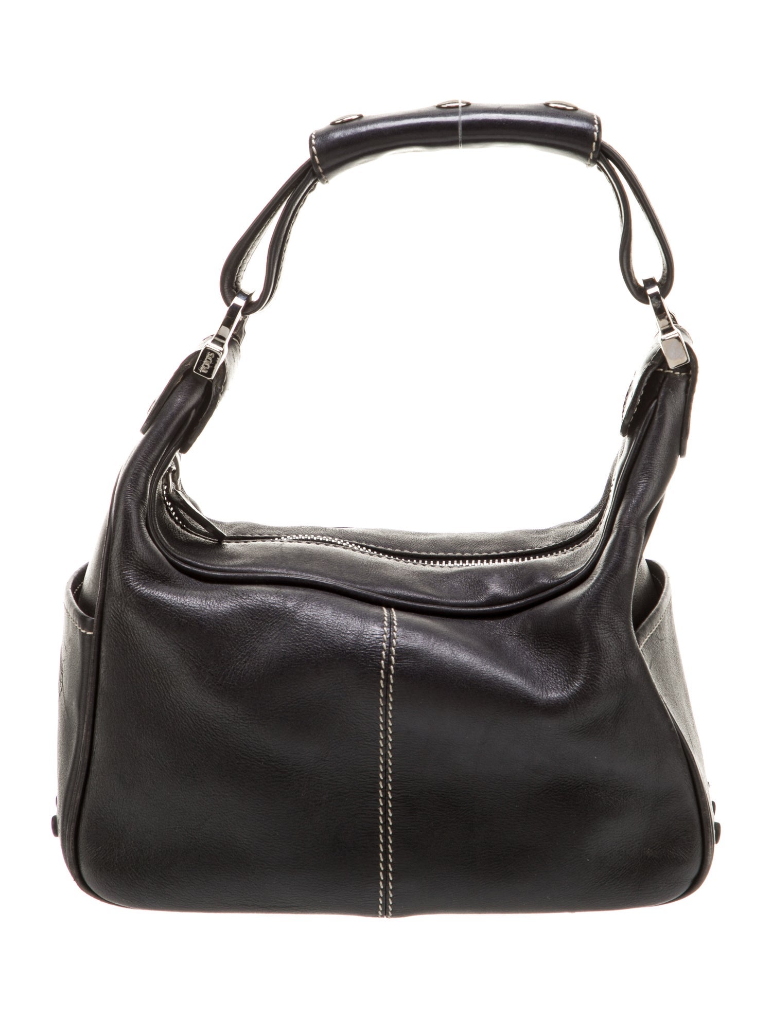 Tod's Leather Shoulder Bag Black Shoulder Bags, Handbags TOD157048