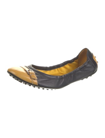 Tod's Leather Colorblock Pattern Ballet Flats