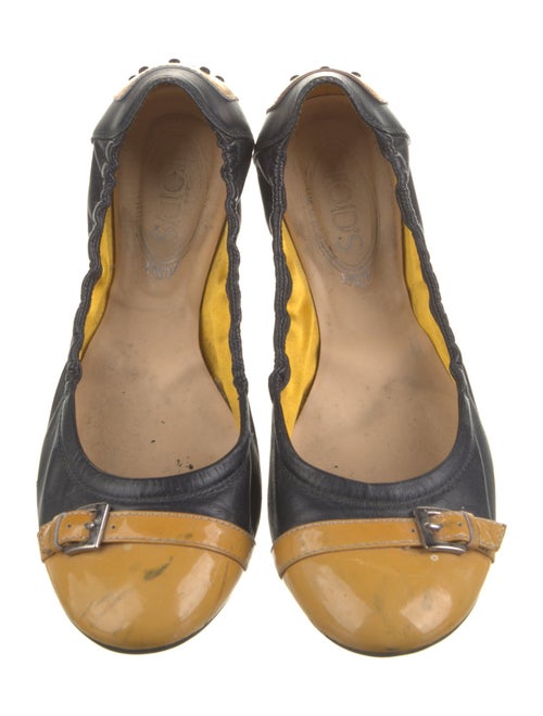 Tod's Leather Colorblock Pattern Ballet Flats