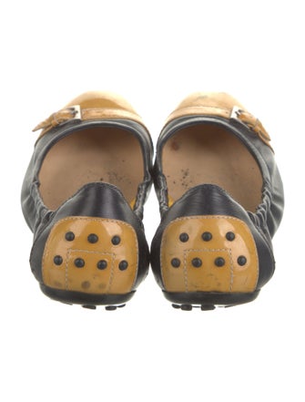 Tod's Leather Colorblock Pattern Ballet Flats
