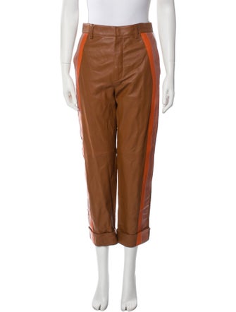 Tod's Lamb Leather Wide Leg Pants