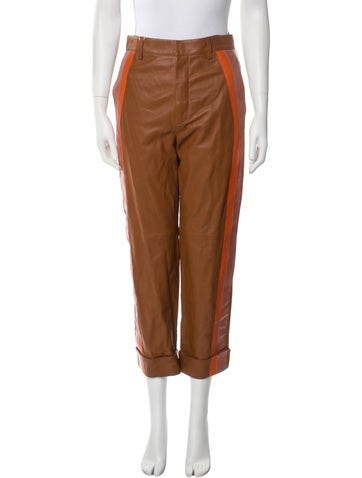 Tod's Pants Lamb Leather Wide Leg US 6 | M