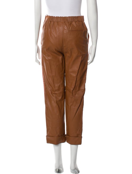 Tod's Lamb Leather Wide Leg Pants