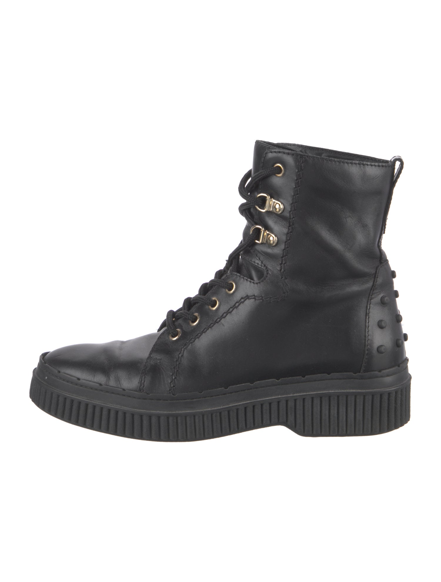 Tod's Leather Combat Boots