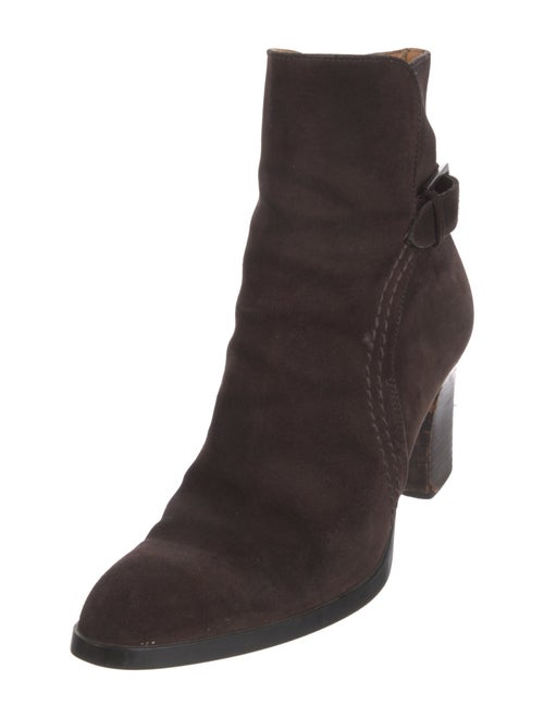 Tod's Suede Whipstitch Trim Boots