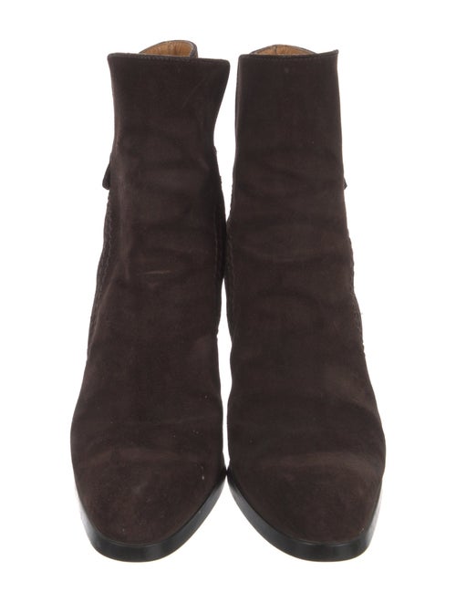 Tod's Suede Whipstitch Trim Boots