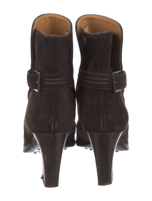 Tod's Suede Whipstitch Trim Boots