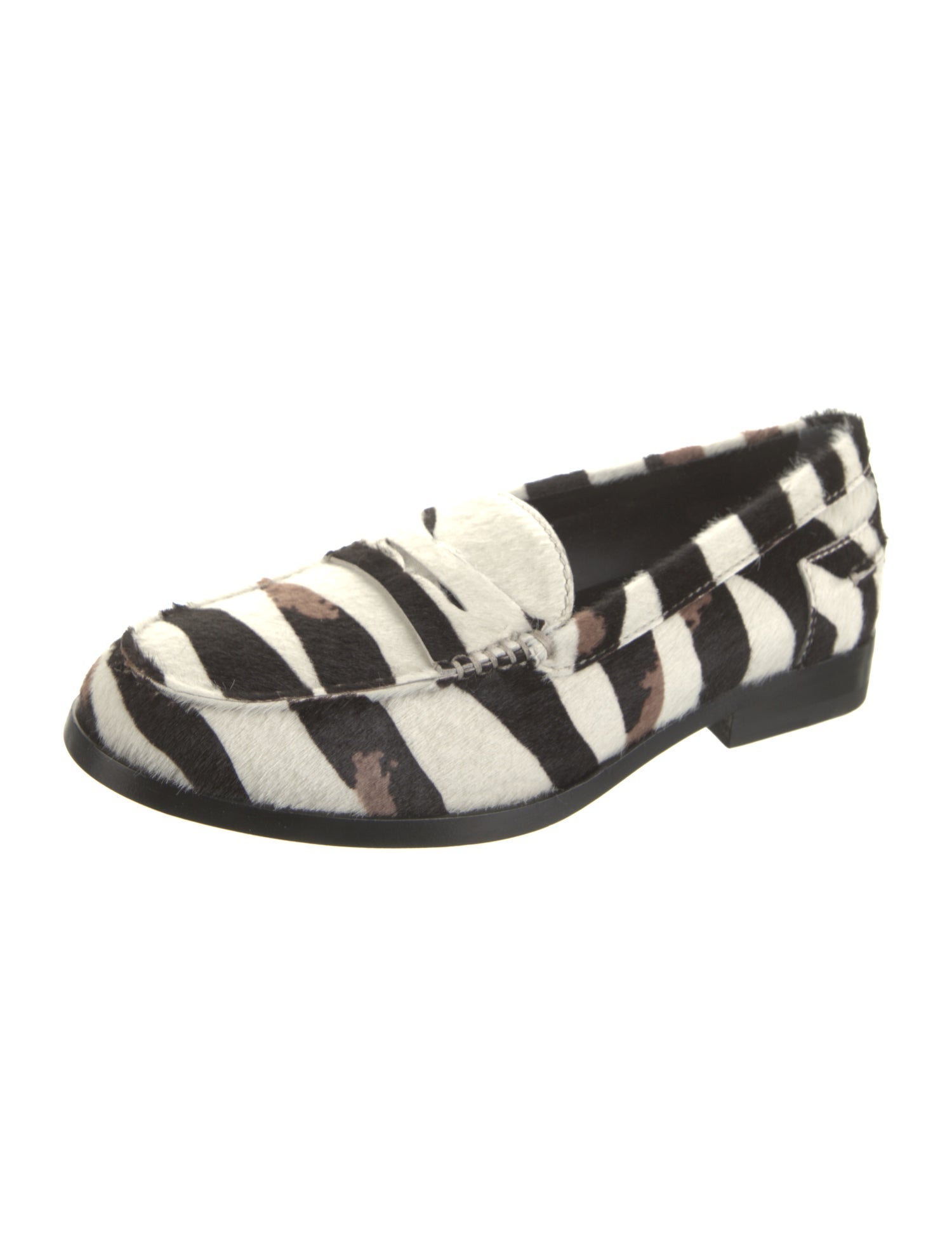 Tod's Ponyhair Animal Print Loafers