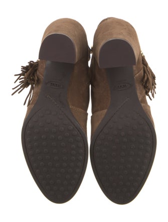 Tod's Suede Tassel Accents Boots