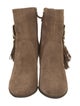 Tod's Suede Fringe Trim Accent Boots