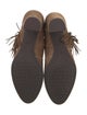Tod's Suede Fringe Trim Accent Boots