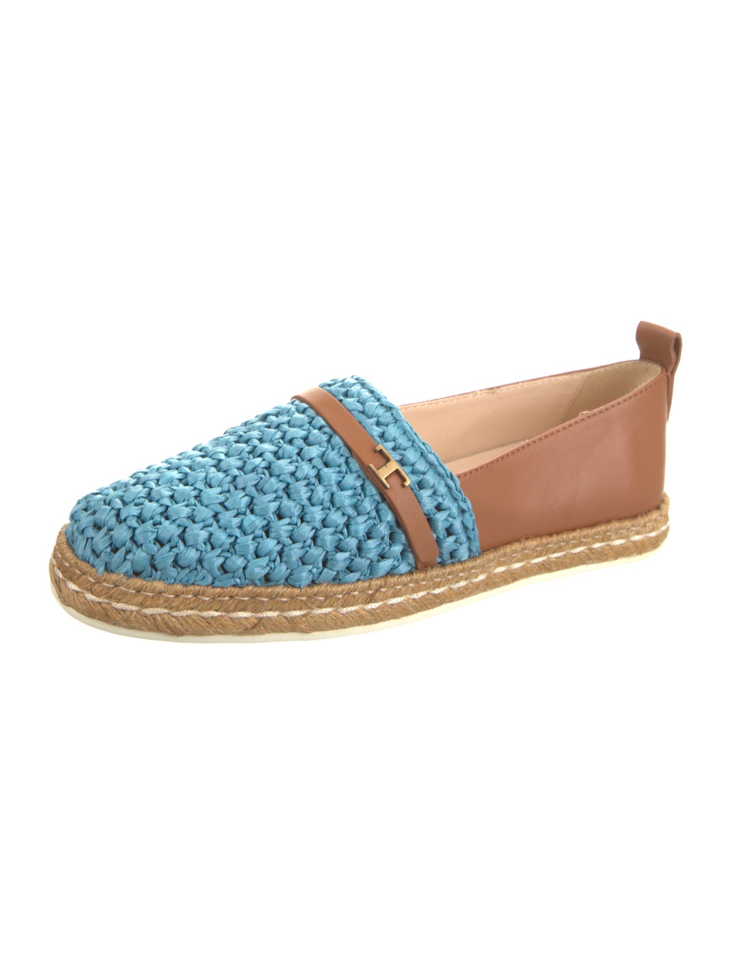 Tod's Leather Colorblock Pattern Espadrilles