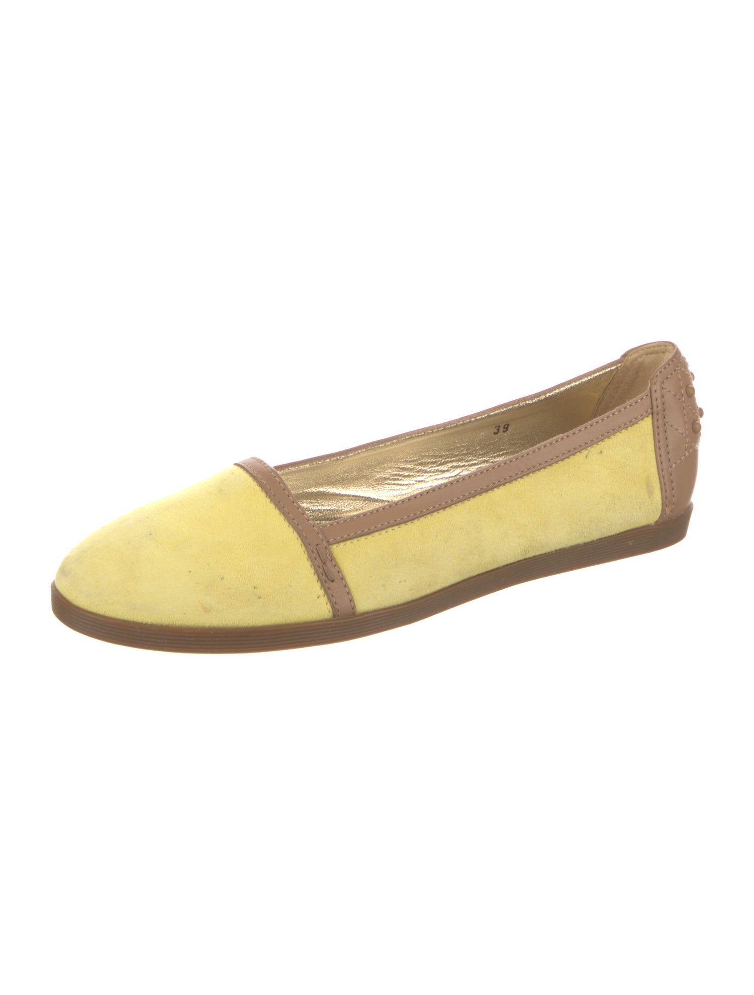 Tod's Suede Colorblock Pattern Ballet Flats