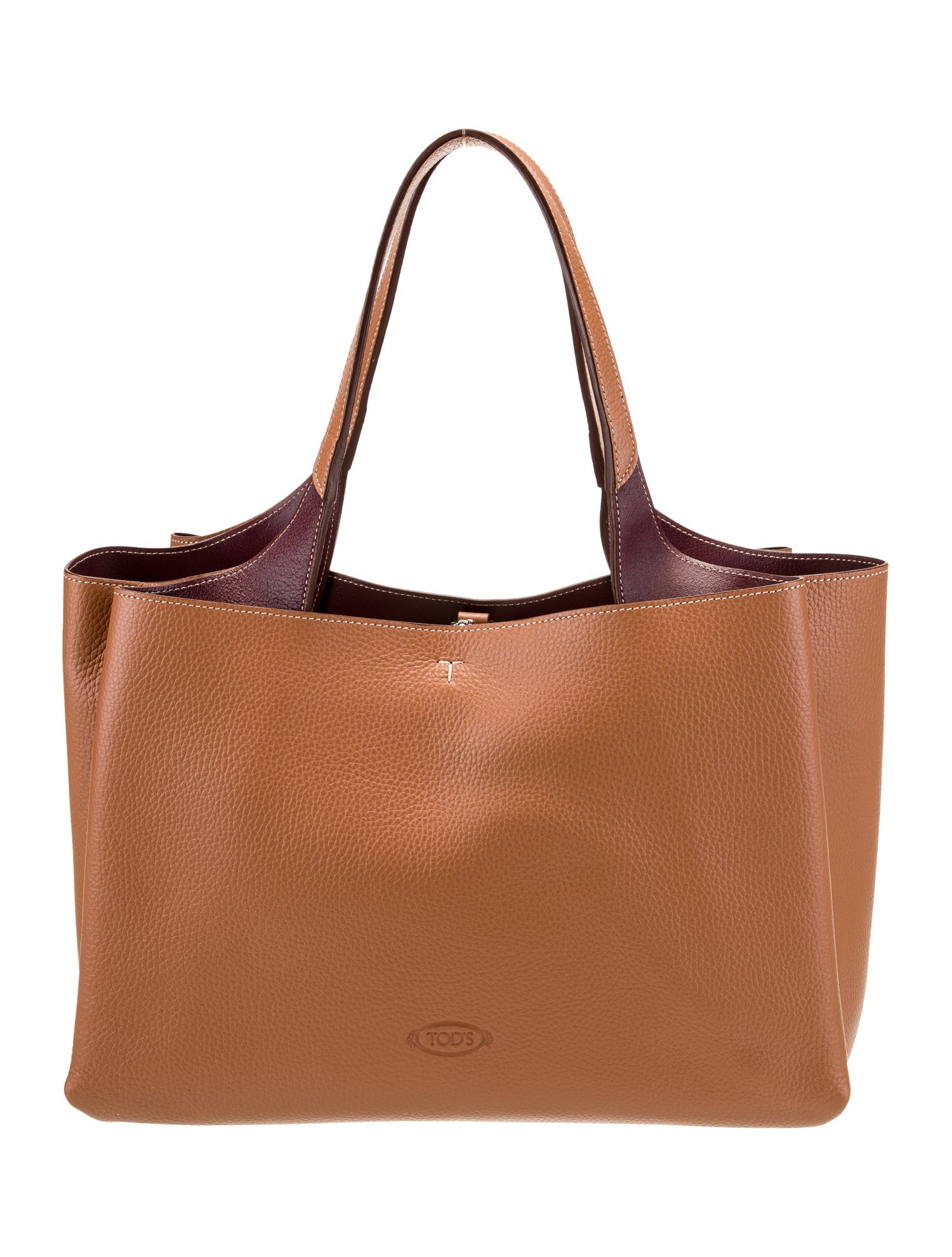 Tod's Leather Leather Handbag - Brown Totes, Handbags - TOD159881 | The ...