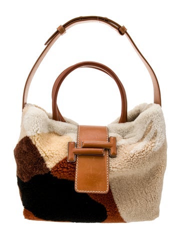 Tod's Handle Bags Shearling Top Bag