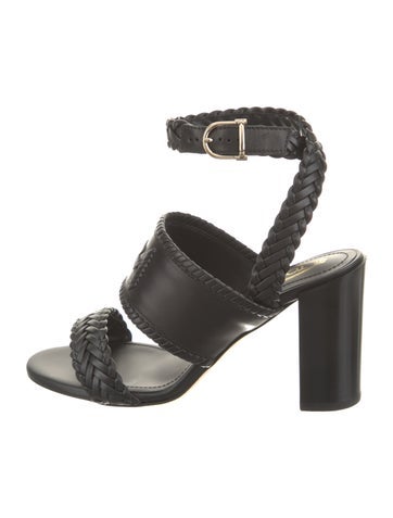 Tod's Sandals Leather Braided Accents Us5.5, It35.5 | 5.5