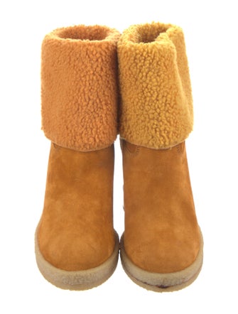 Tod's Suede Colorblock Pattern Boots