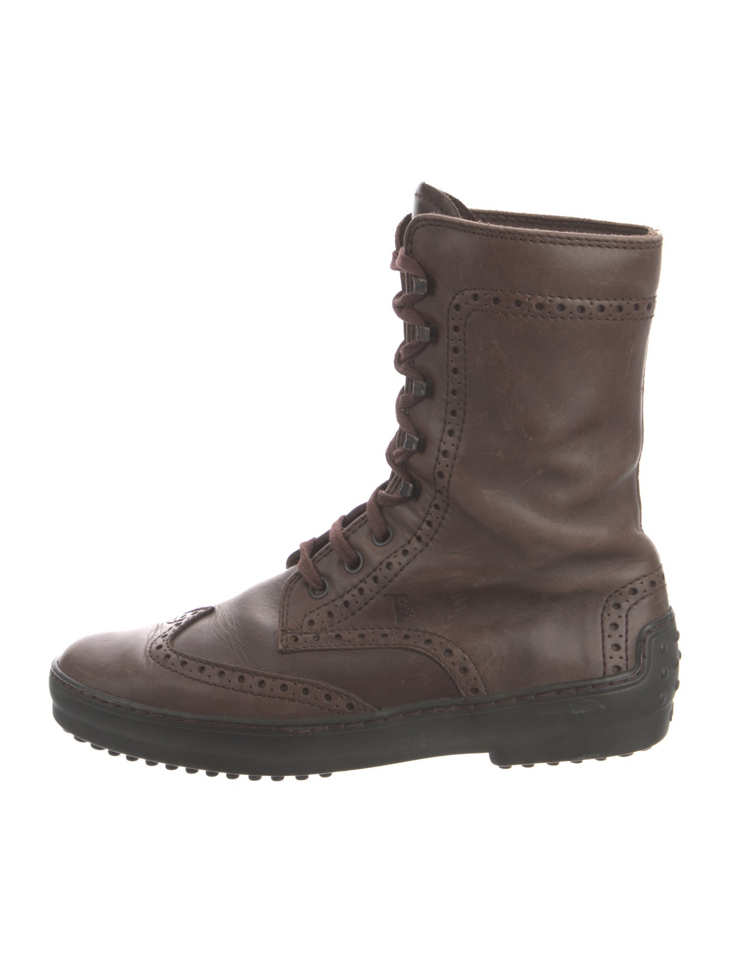 Tod's Leather Combat Boots