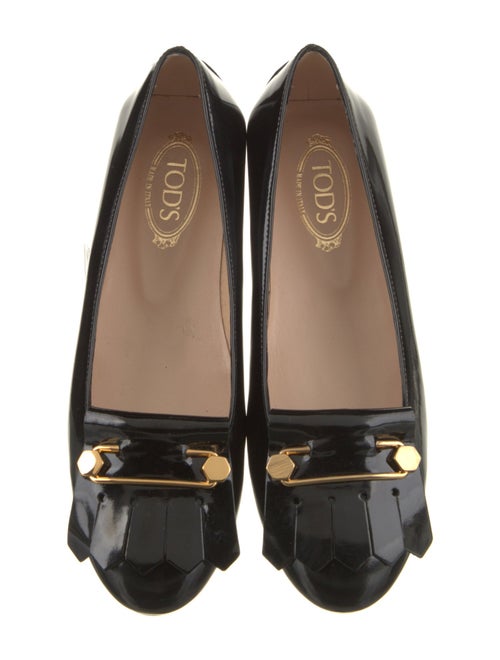 Tod's Leather Pleated Accents Loafers