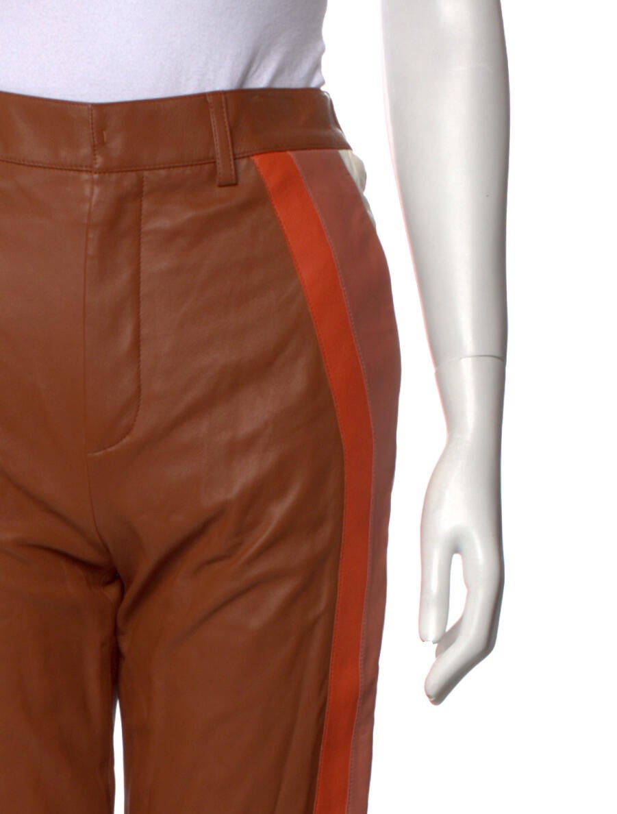 Tod's Lamb Leather Straight Leg Pants