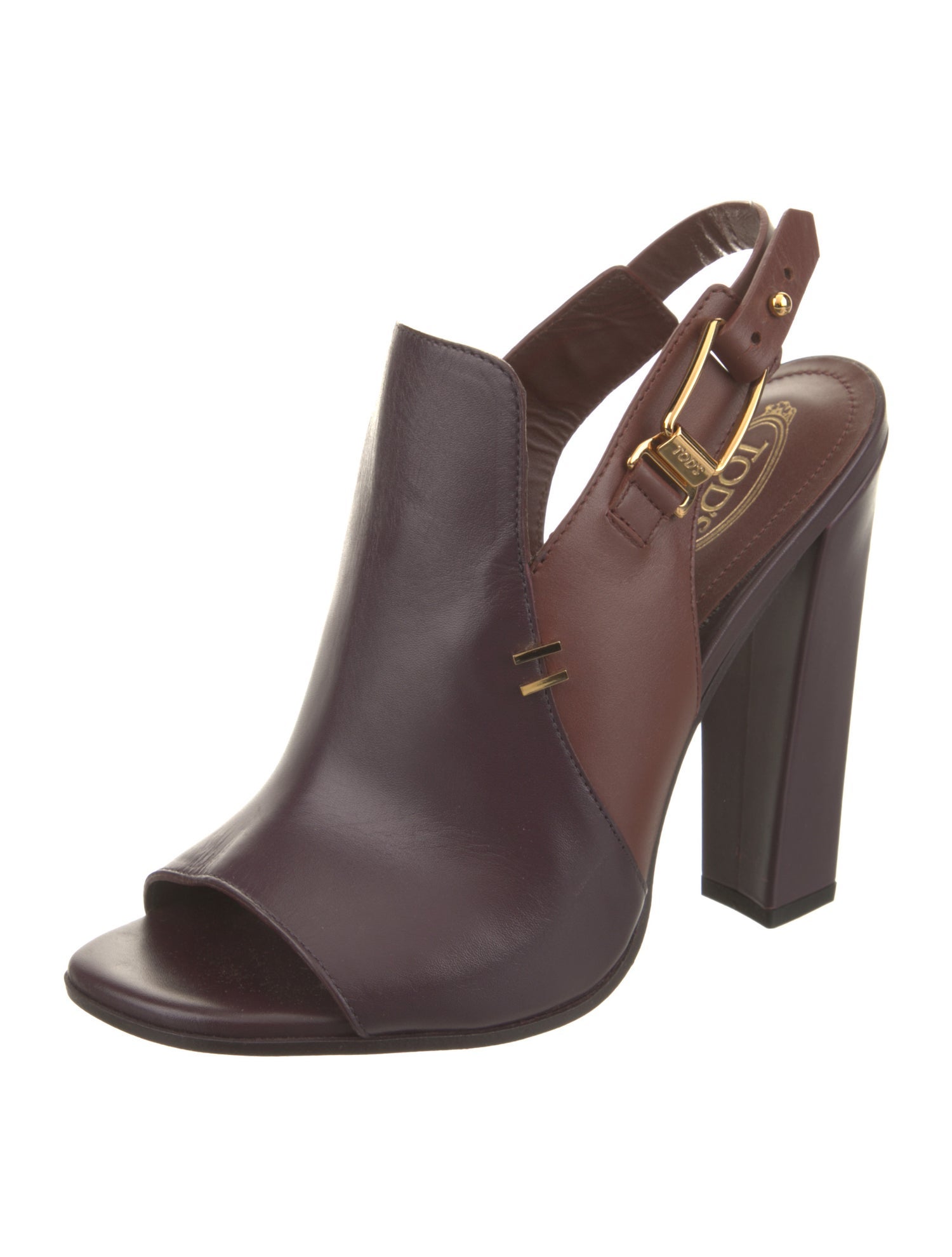 Tod's Leather Slingback Sandals