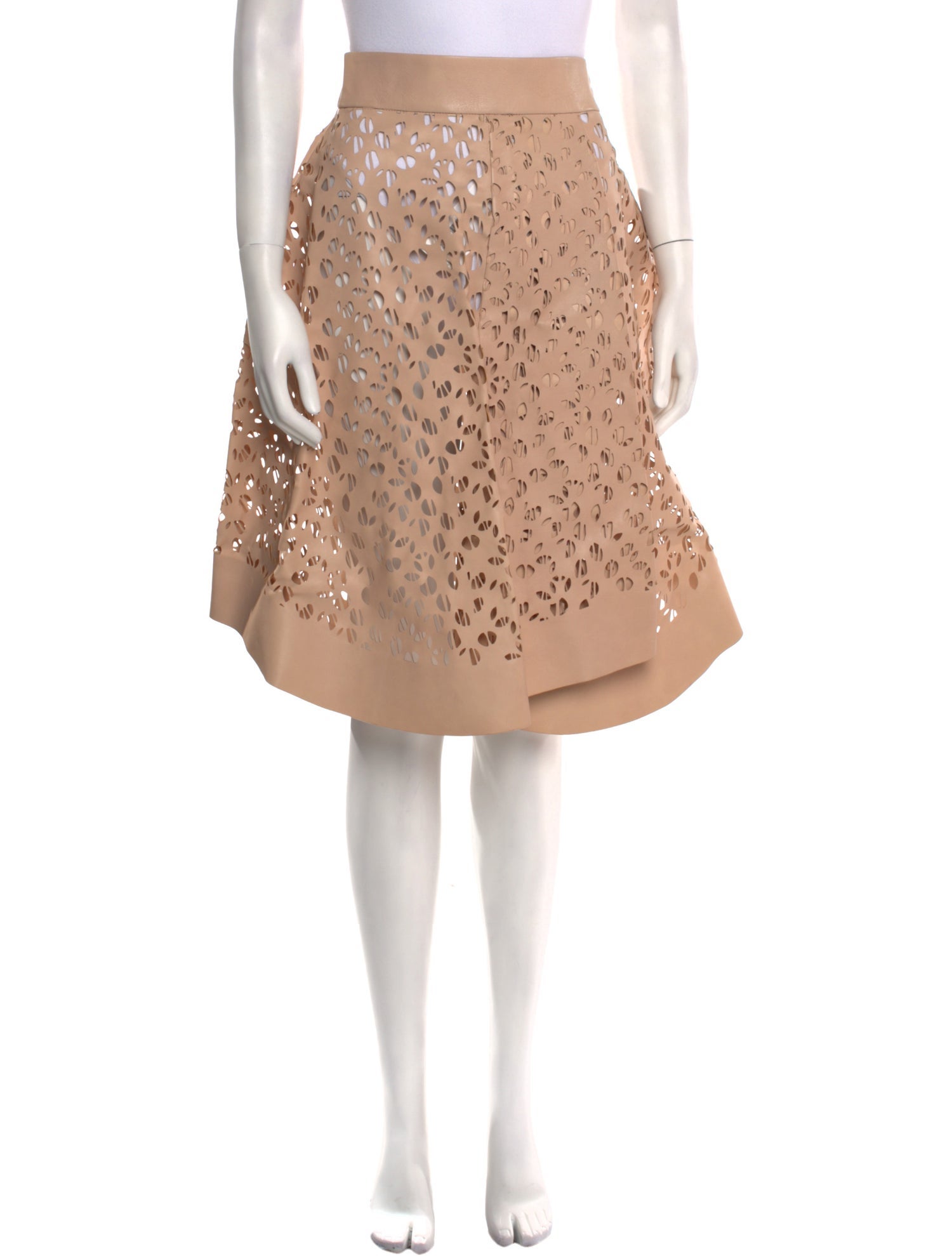 Tod's Calf Leather Knee-Length Skirt